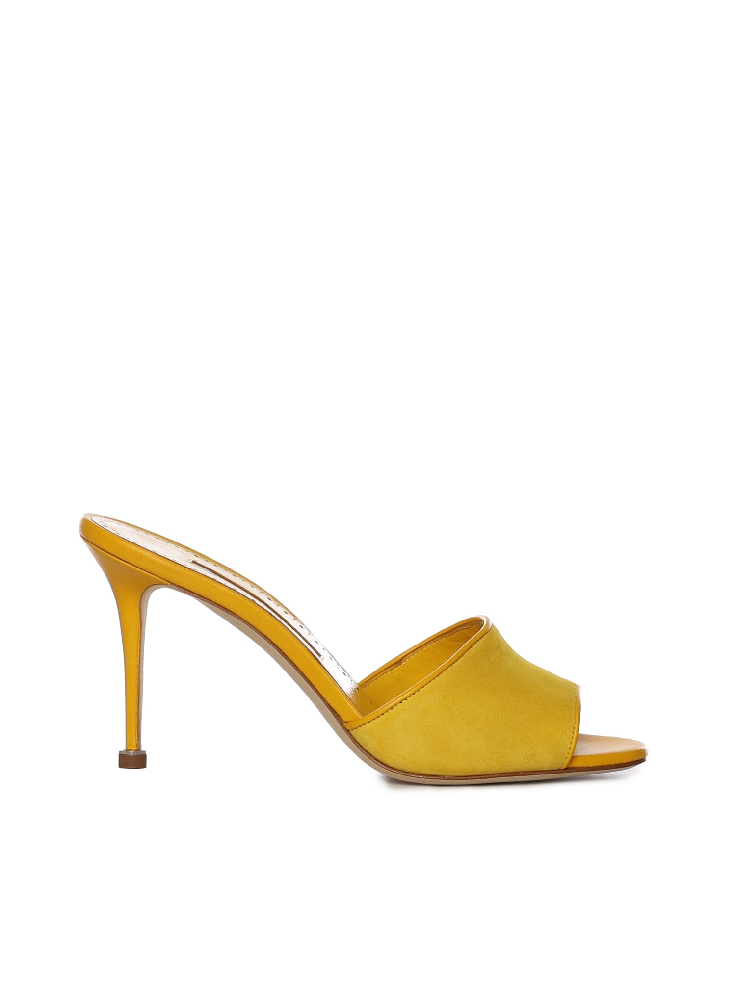 Manolo Blahnik Sandals Yellow Kidskin