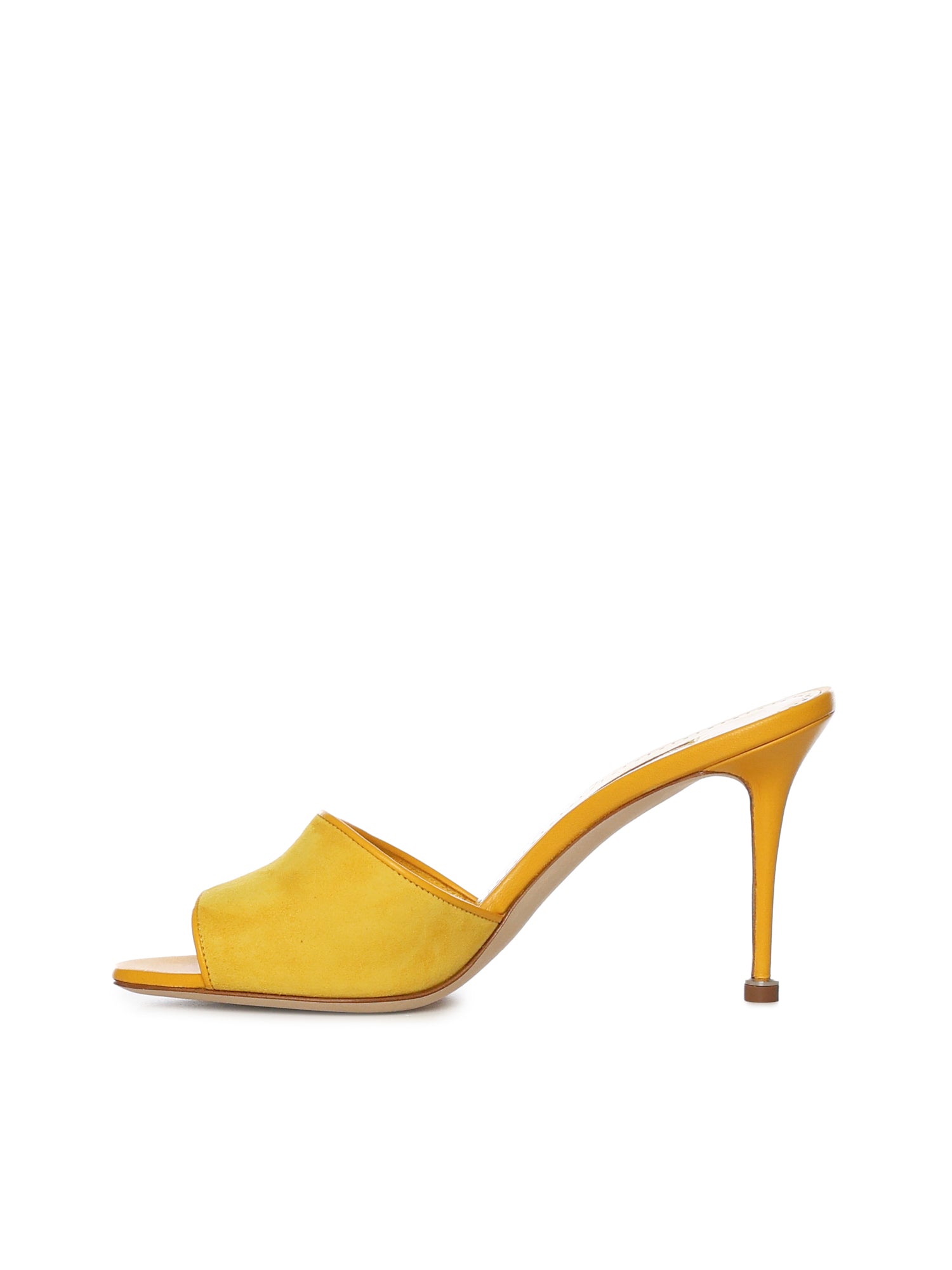 Manolo Blahnik Sandals Yellow Kidskin