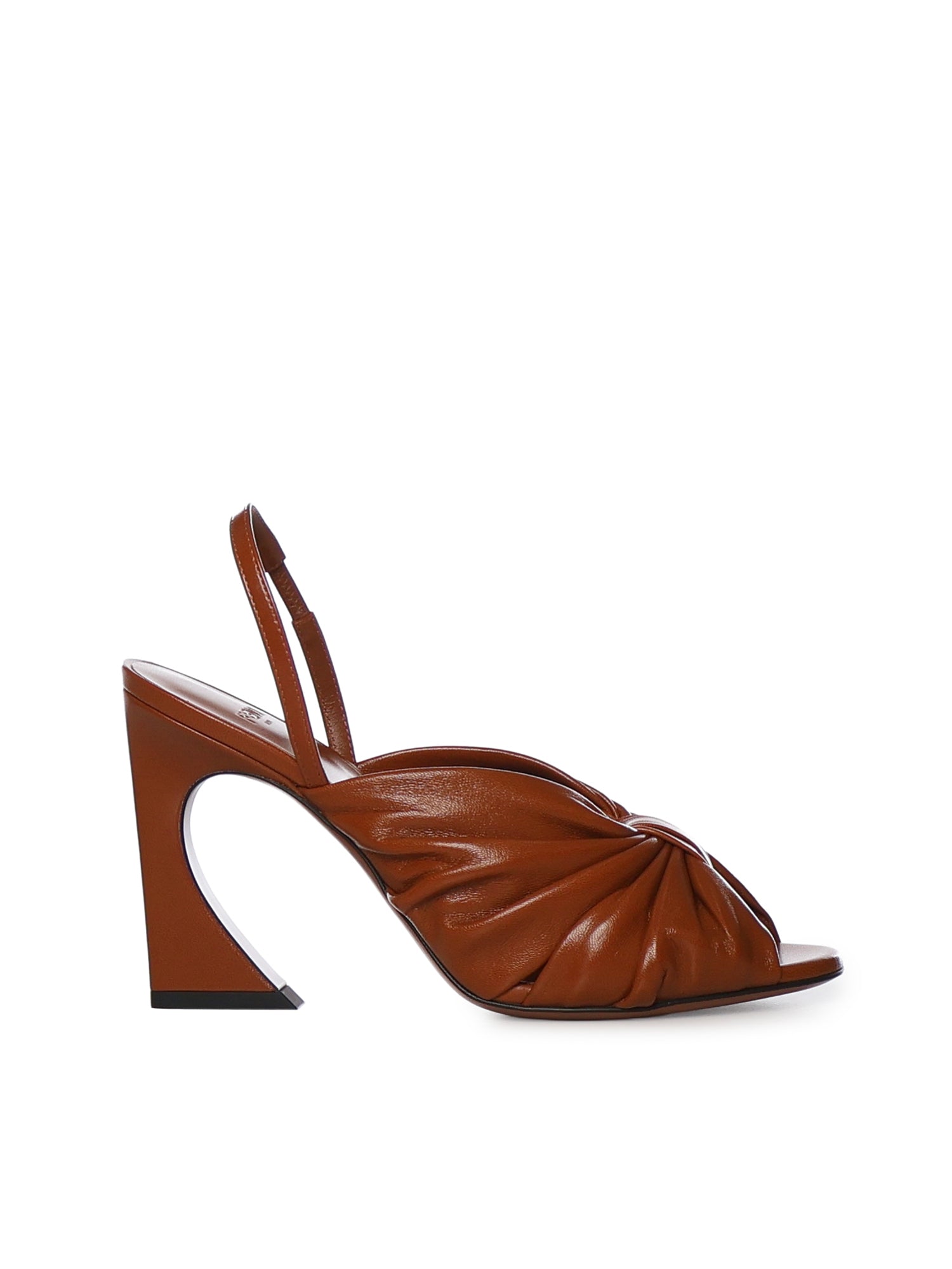 Fendi Flat shoes Orange Lambskin