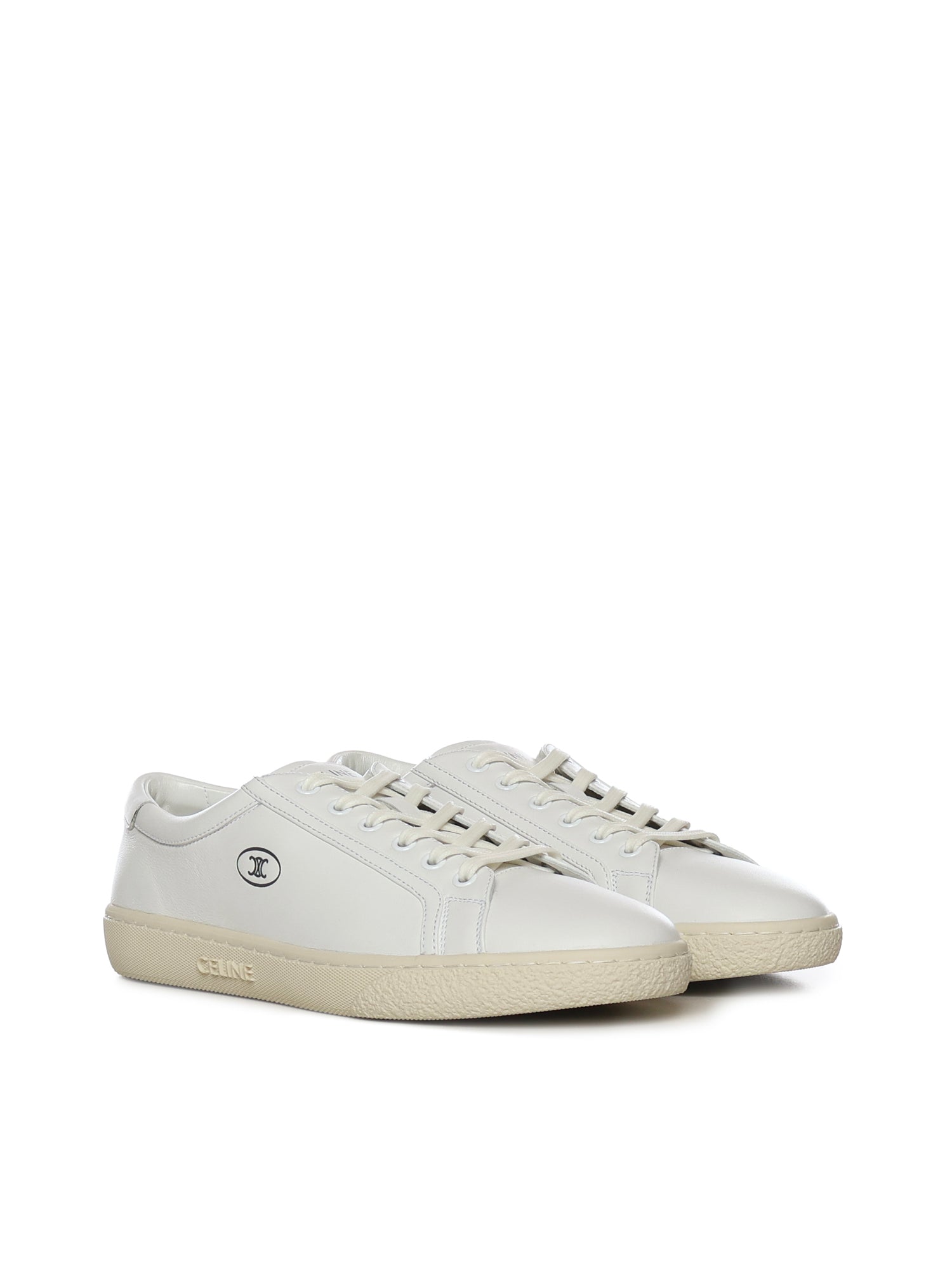 Céline Sneakers Optic White/dark Grey Lamb