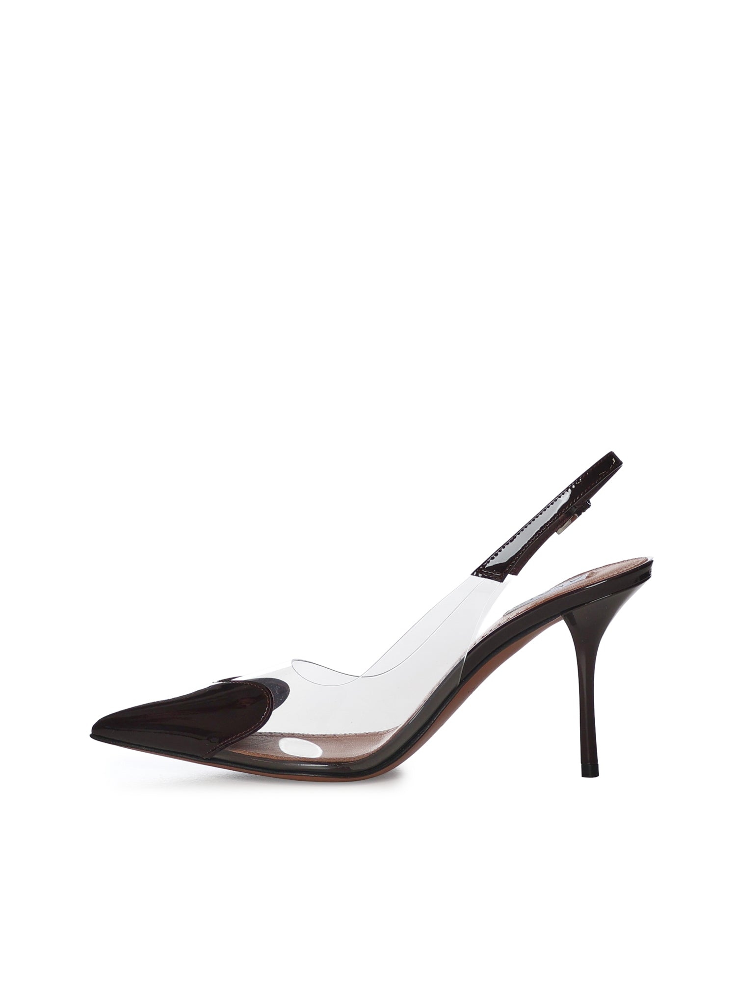 Alaia With Heel Aubergine Lambskin