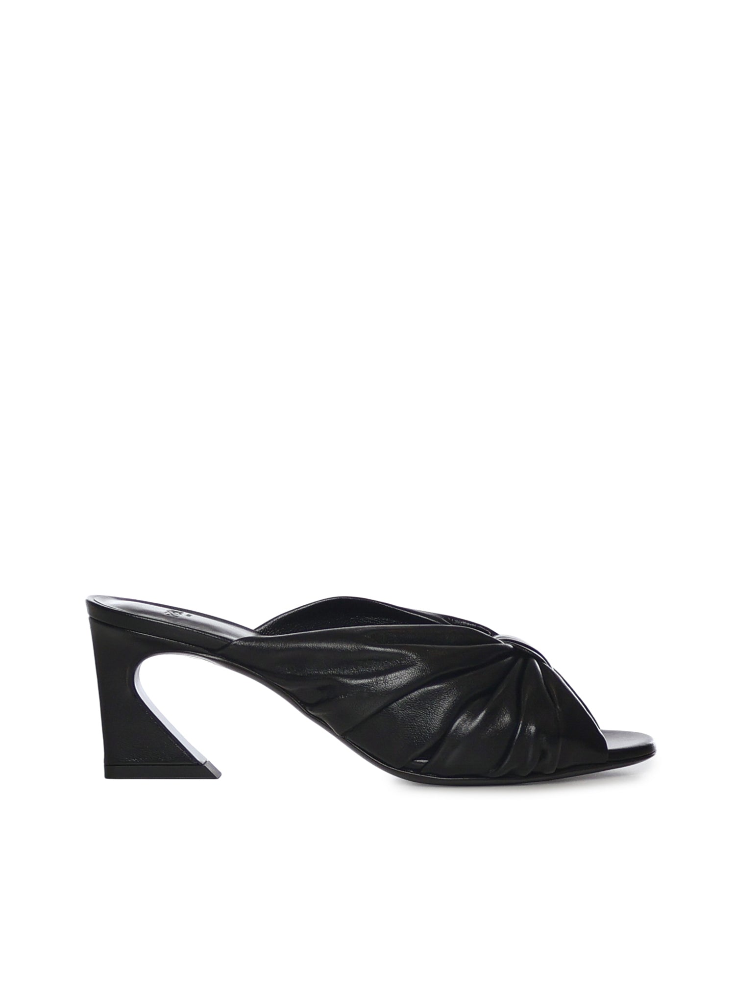 Fendi Sandals Black Lambskin