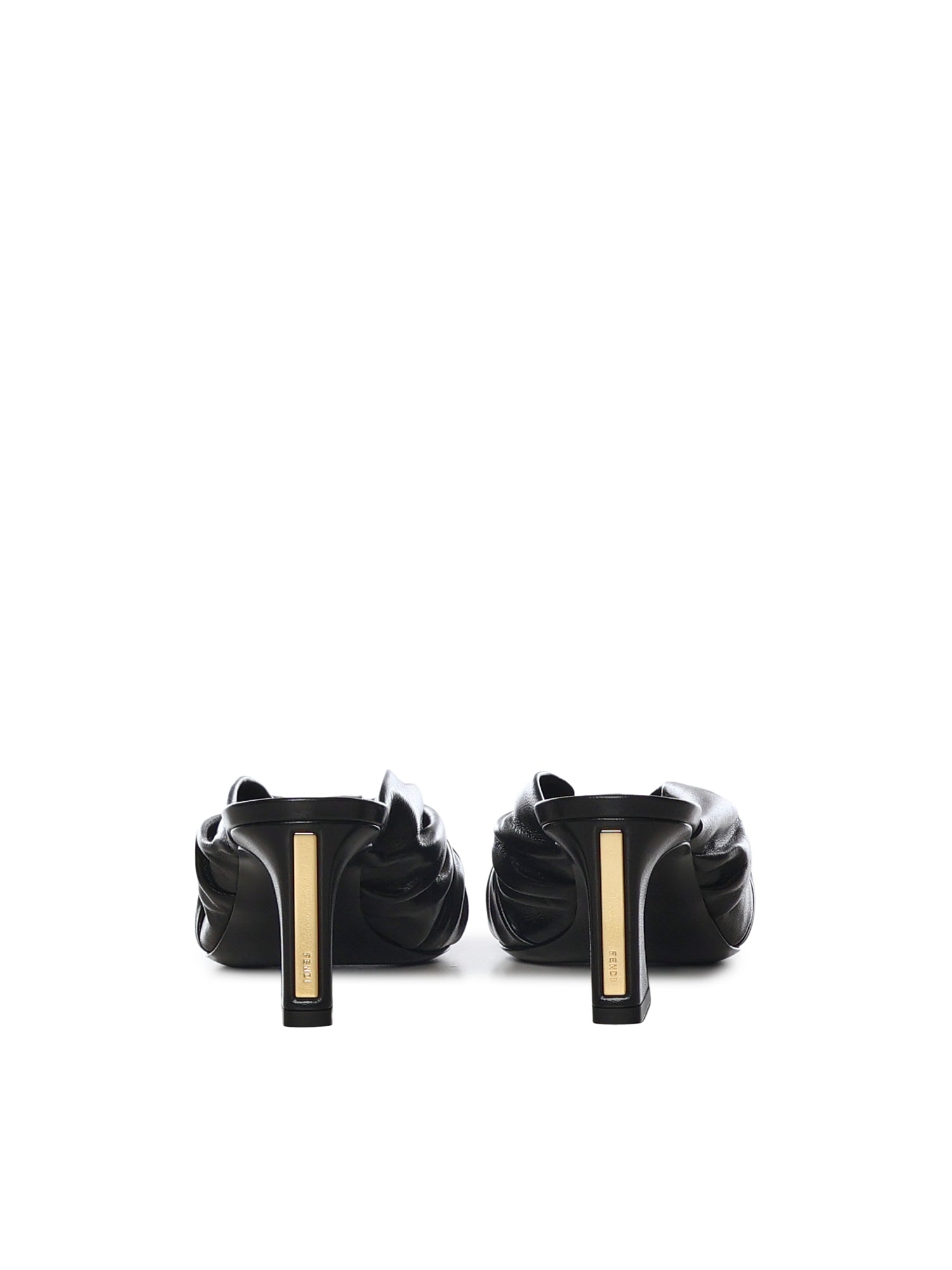 Fendi Sandals Black Lambskin