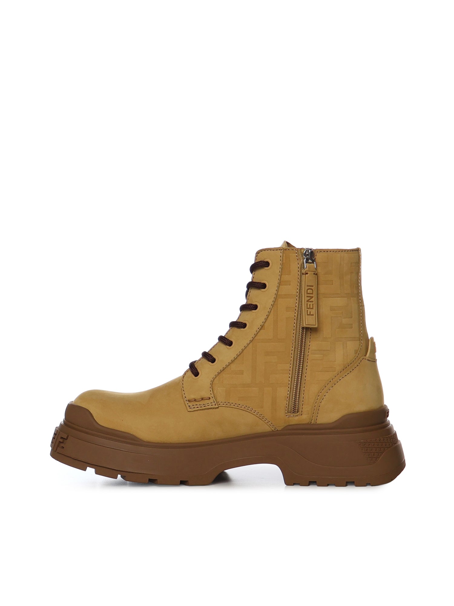 Fendi Boots Beige Calfskin