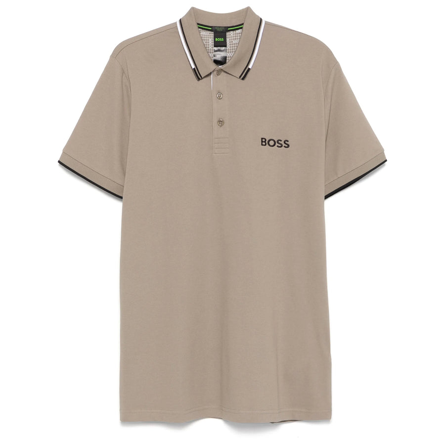 Piqué Polo Shirt Grey Cotton
