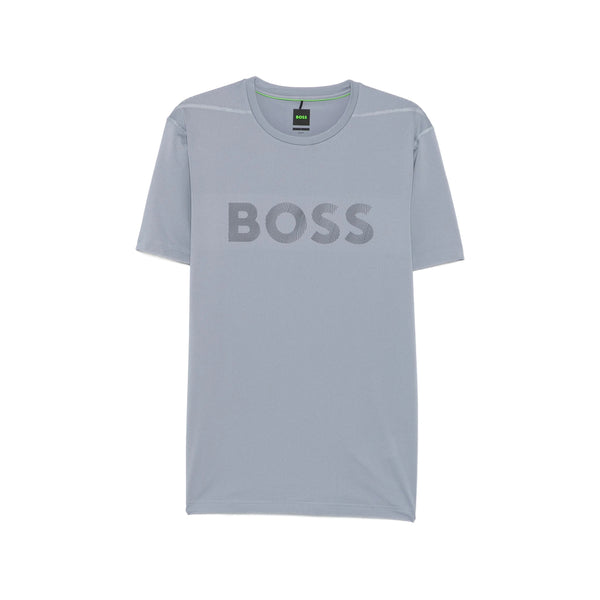 T-Shirt Crew Neck Grey Cotton T-shirts And Polos