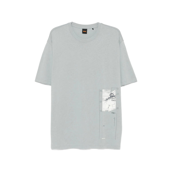 T-Shirt Grey Cotton T-shirts And Polos