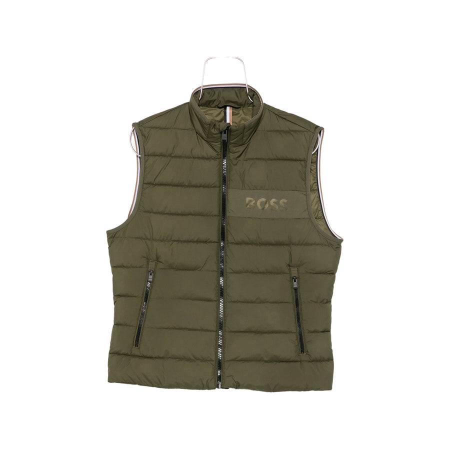 Quilted Gilet Olive Green Recycled Polyester (outer) Waistcoats & Gilets