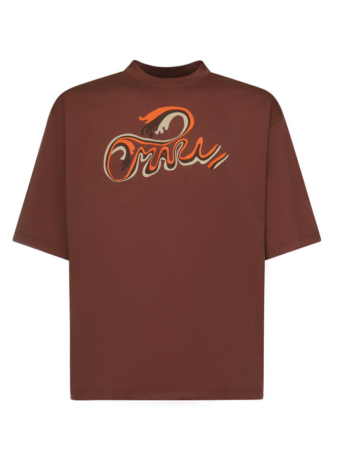 Marni T-Shirts And Polos Tobacco Cotton Knit