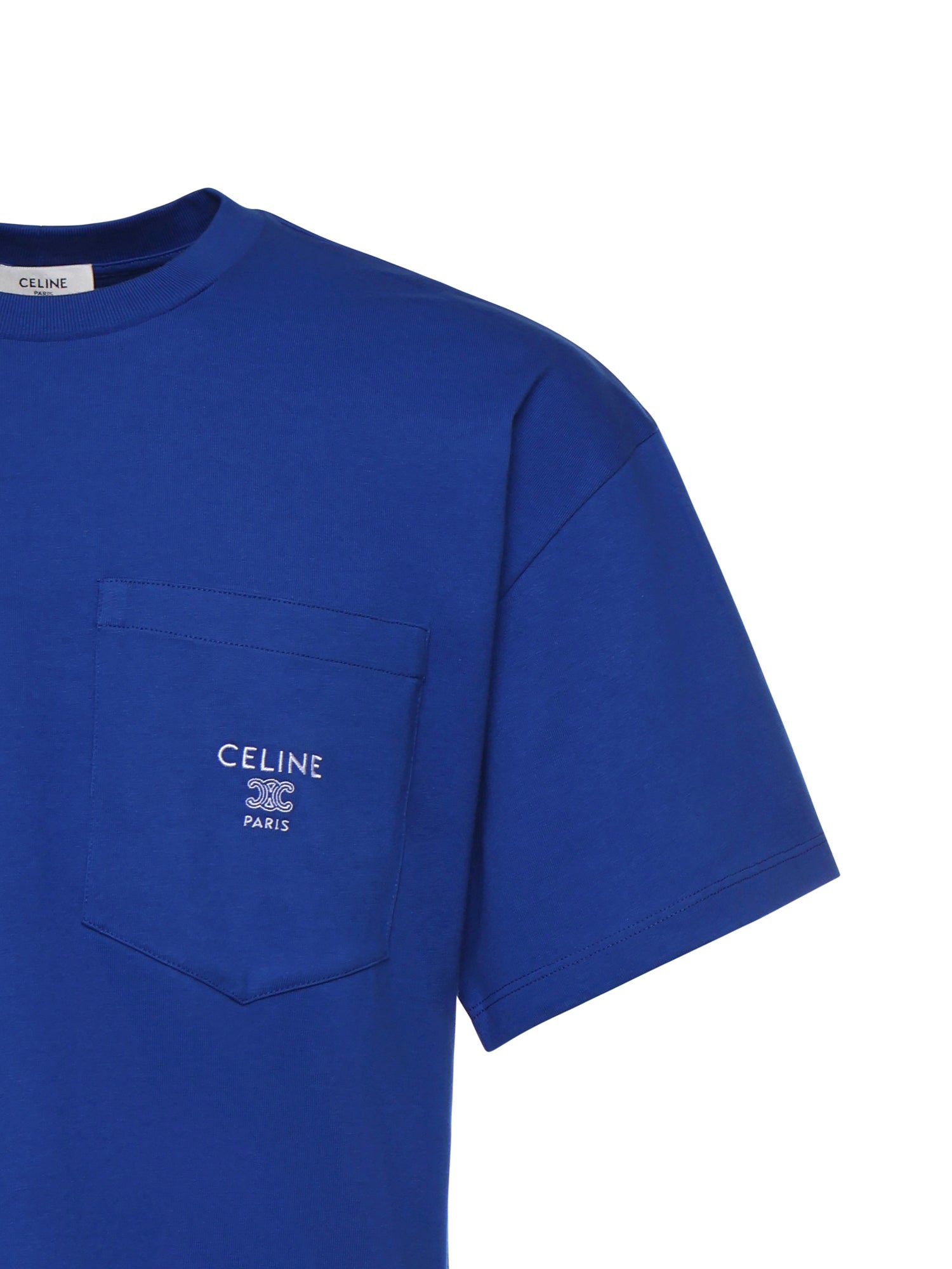 Céline T-shirts and Polos Royal Blue / Off White Cotton