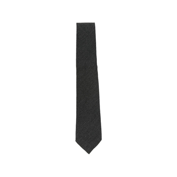Tie Grey Cashmere-Wool Ties & Bow