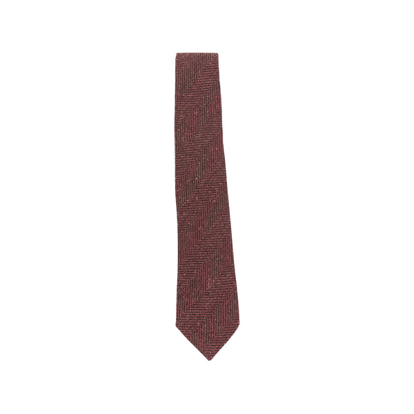 Tie Red Silk-Wool Ties & Bow