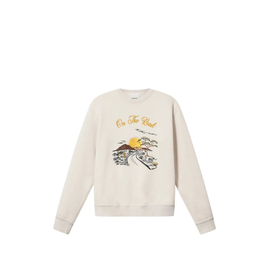 Crewneck Sweatshirt Neutrals Cotton: Sweatshirts