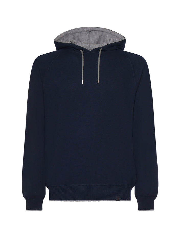 Fay Sweaters Blue Cotton