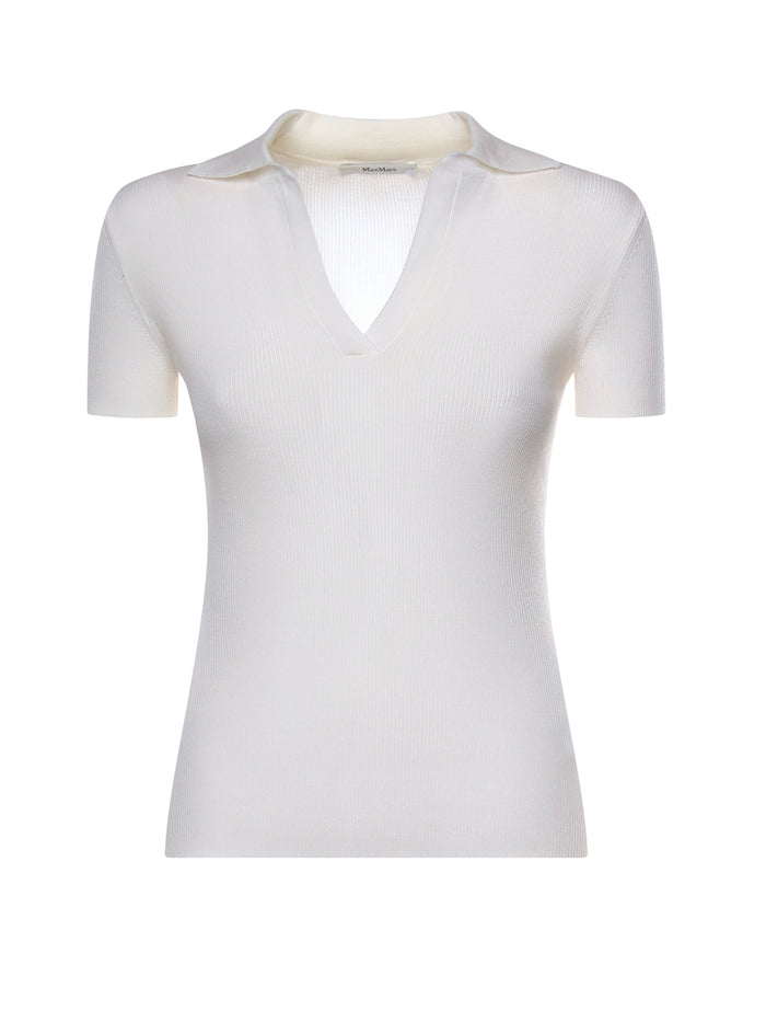 Max Mara T-shirts and Polos White Virgin Wool