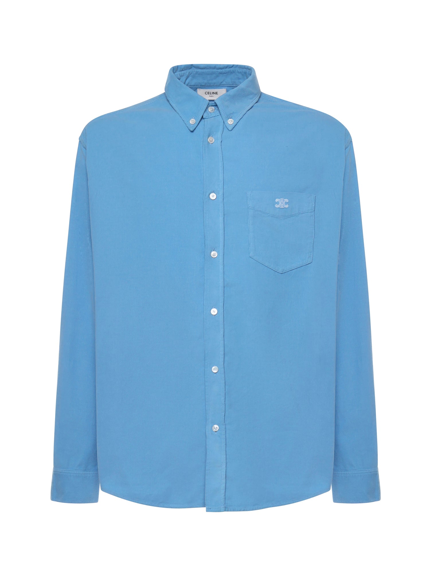 Céline Shirts Blazer Blue Light Stone Wash Cotton