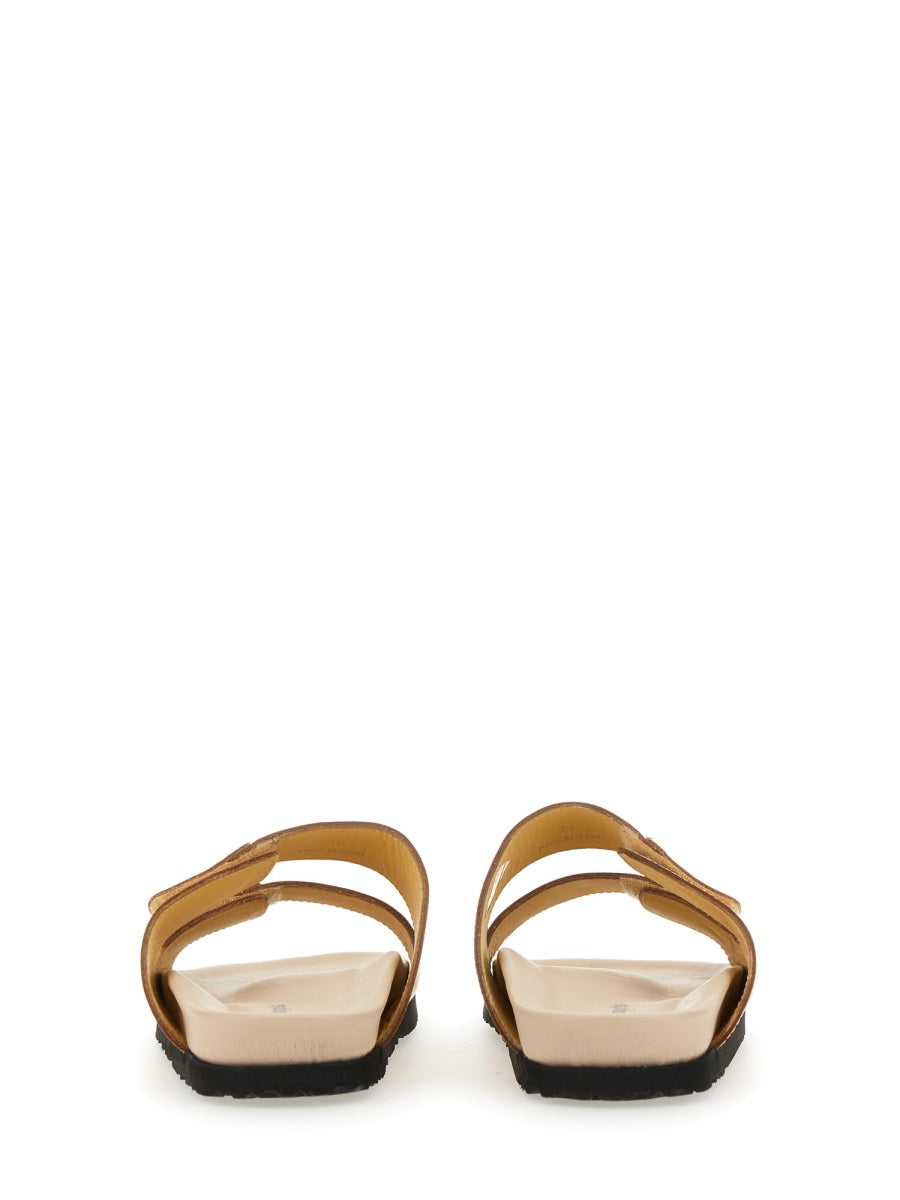 Logo Sandal Gold Lining Leather