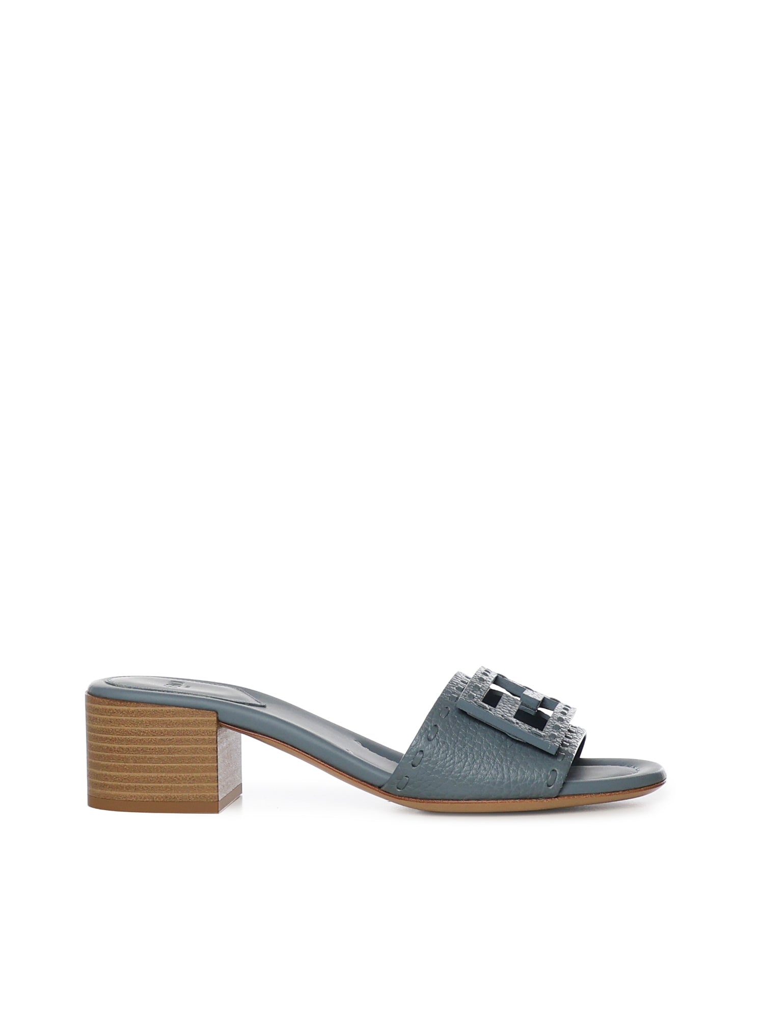 Fendi Sandals Blue Calfskin