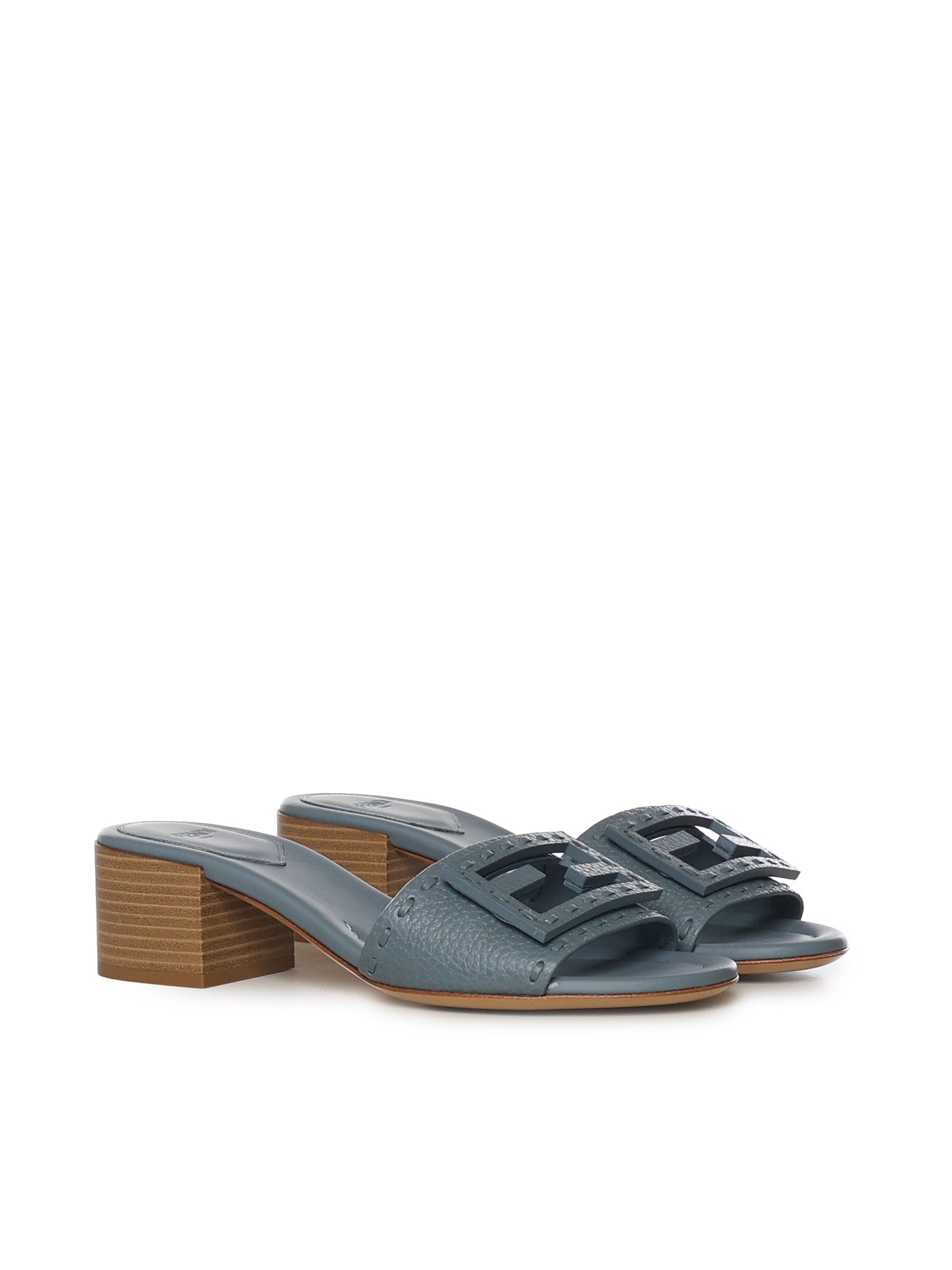 Fendi Sandals Blue Calfskin