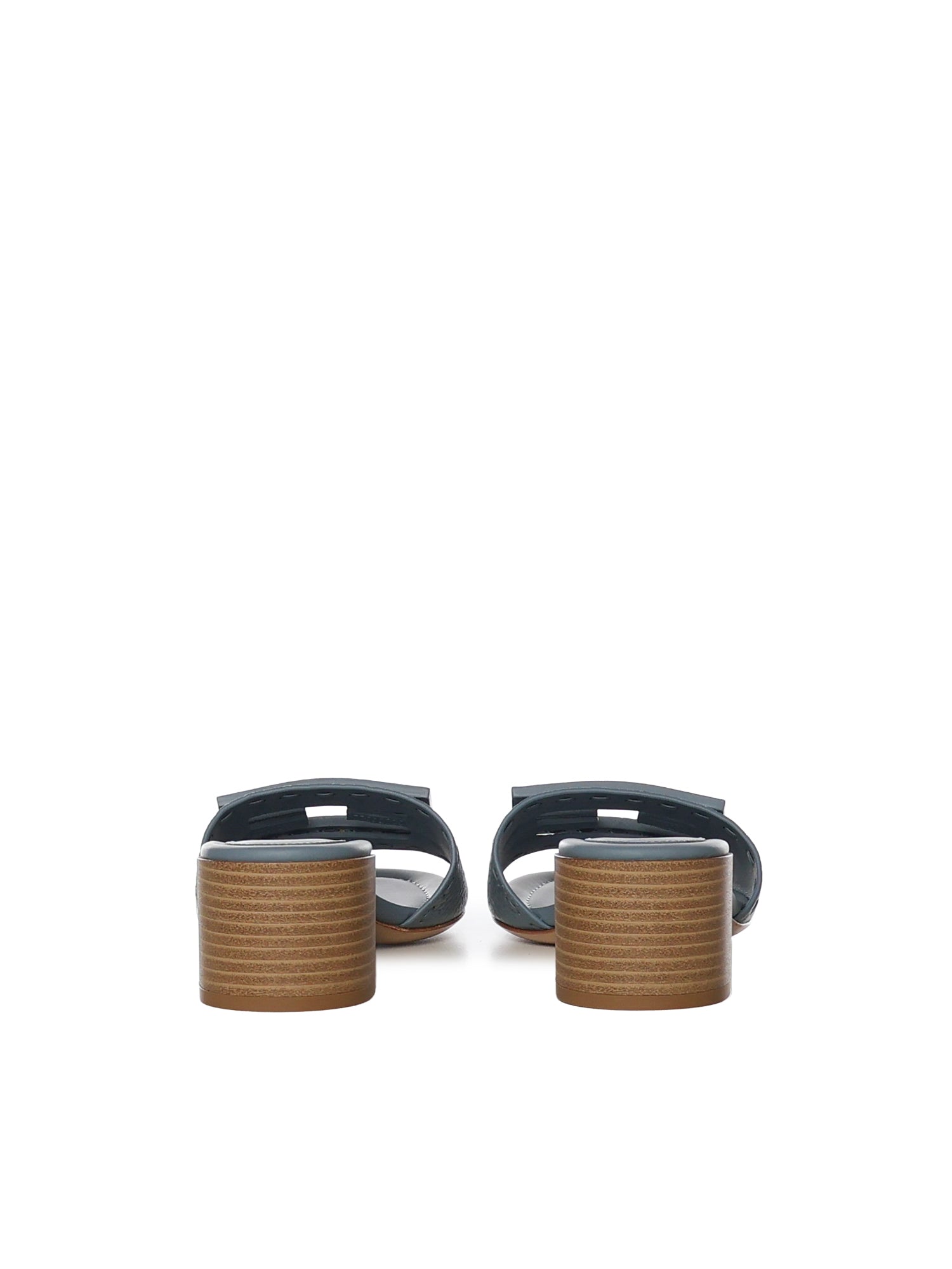 Fendi Sandals Blue Calfskin