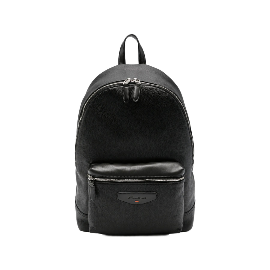 Backpack Black Calf Leather Backpacks
