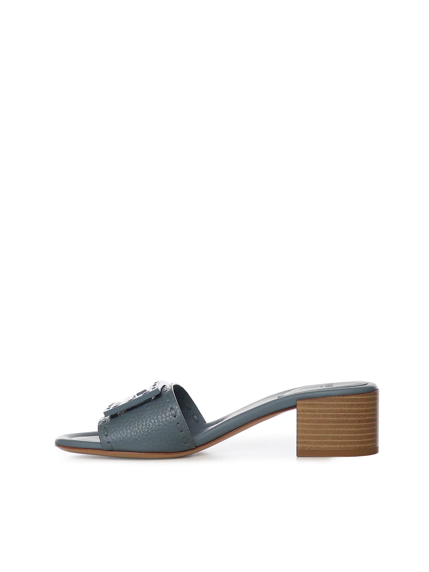 Fendi Sandals Blue Calfskin