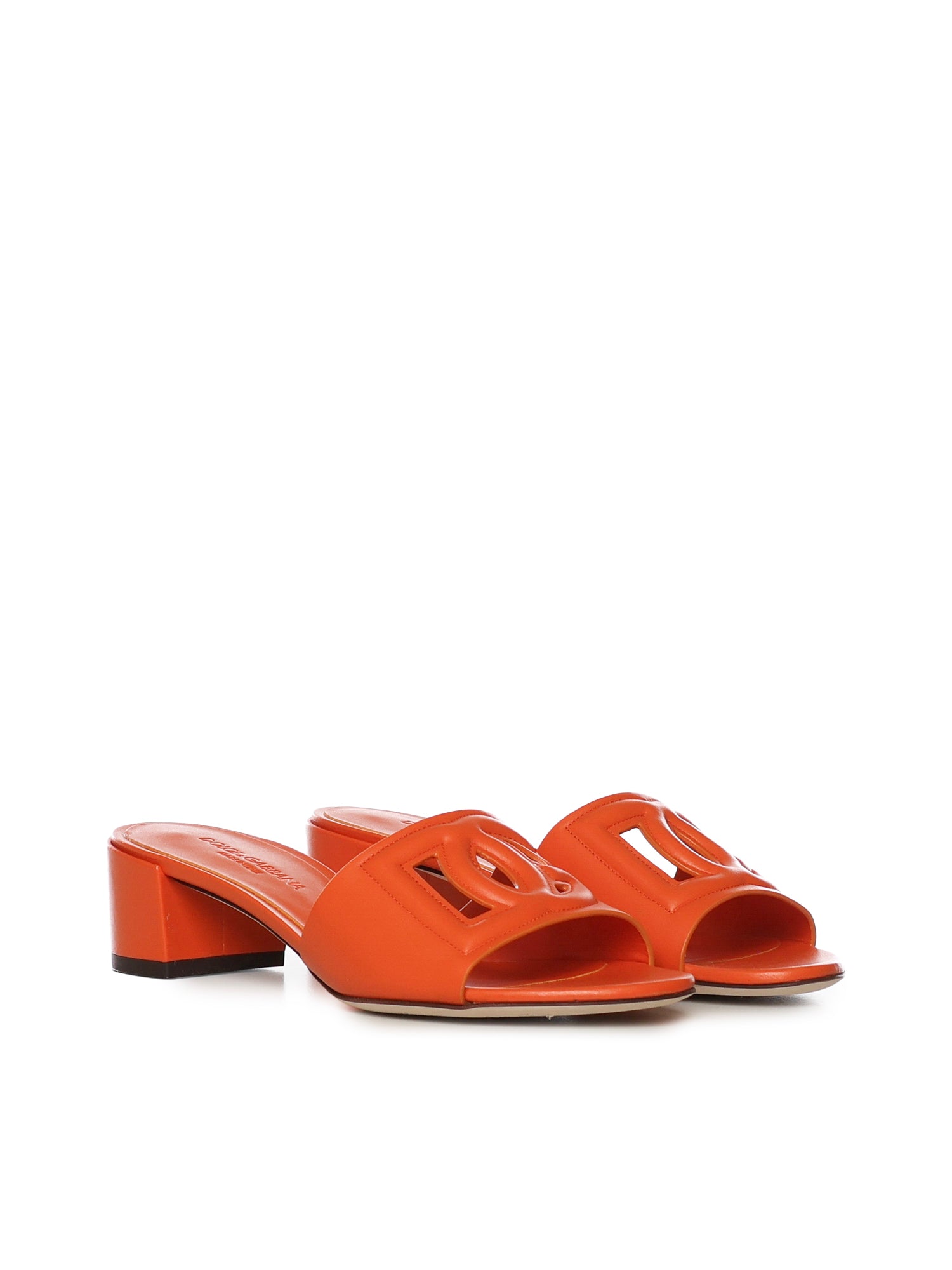 Dolce & Gabbana Sandals Orange Calfskin