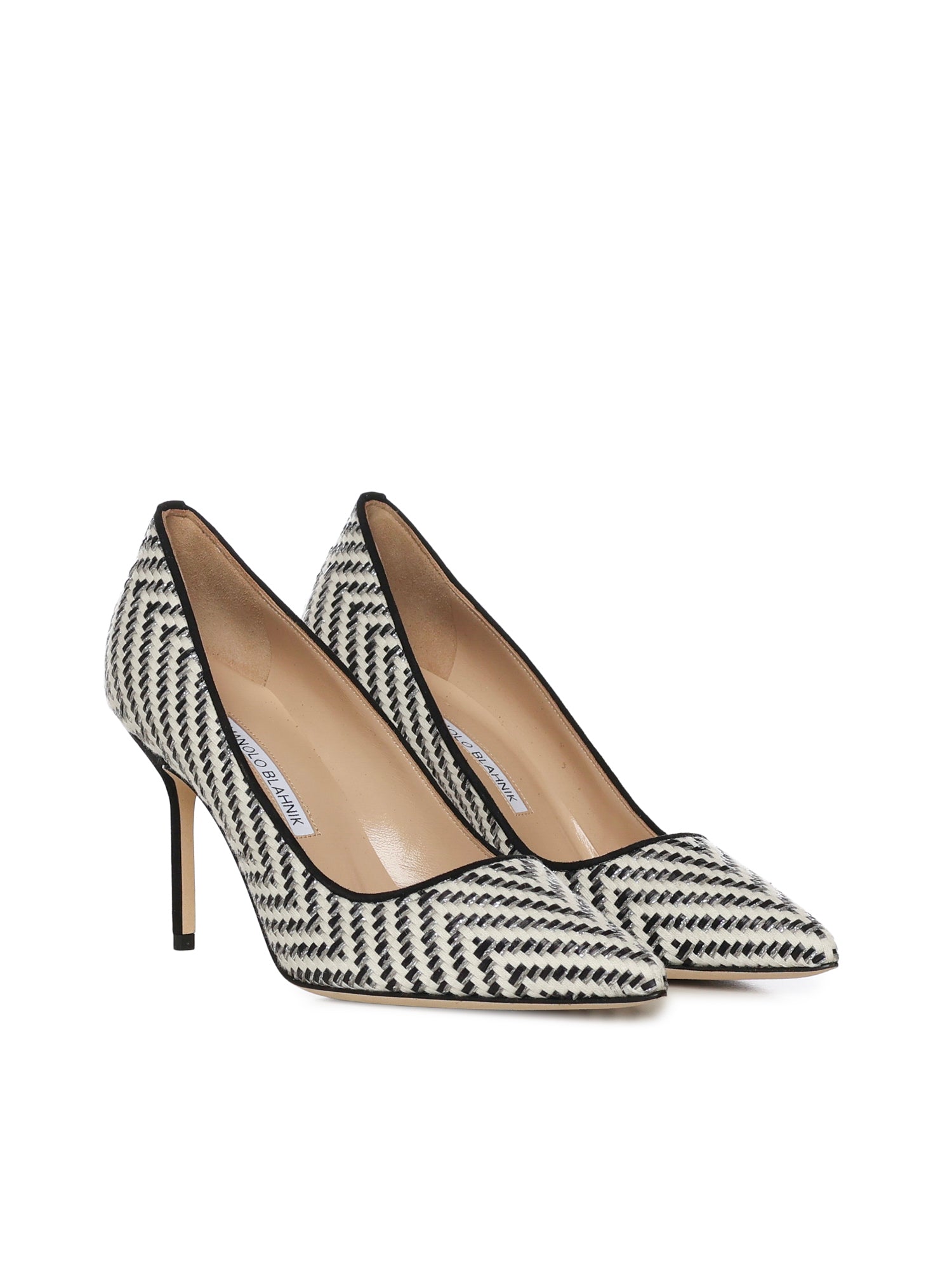 Manolo Blahnik With Heel White Fabric