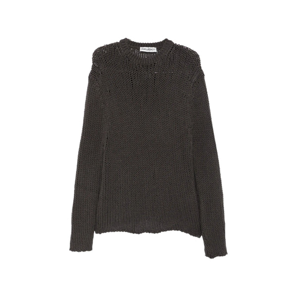 Knit Polo Sweater Grey