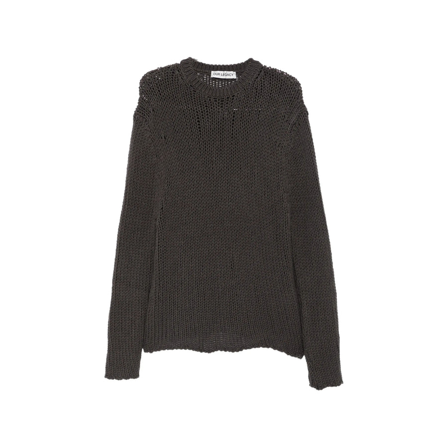 Knit Polo Sweater Grey