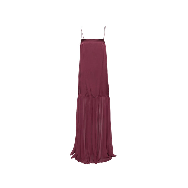 Dress Red Satin Outer: Silk Evening