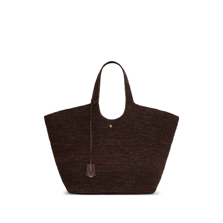 Raffia Tote Bag Brown