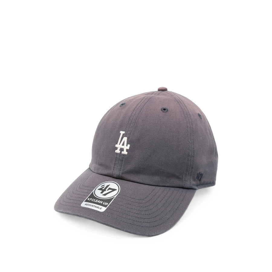 Baseball Cap Logo-Embroidered Grey Cotton Hat