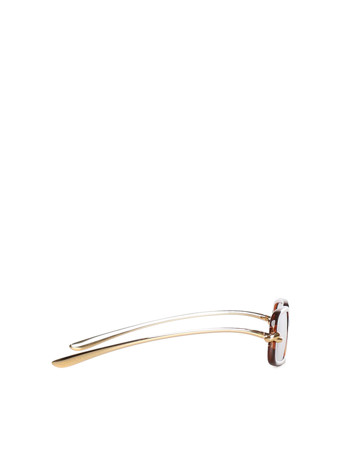Bottega Veneta Sunglasses Brown-gold-grey Polyamide