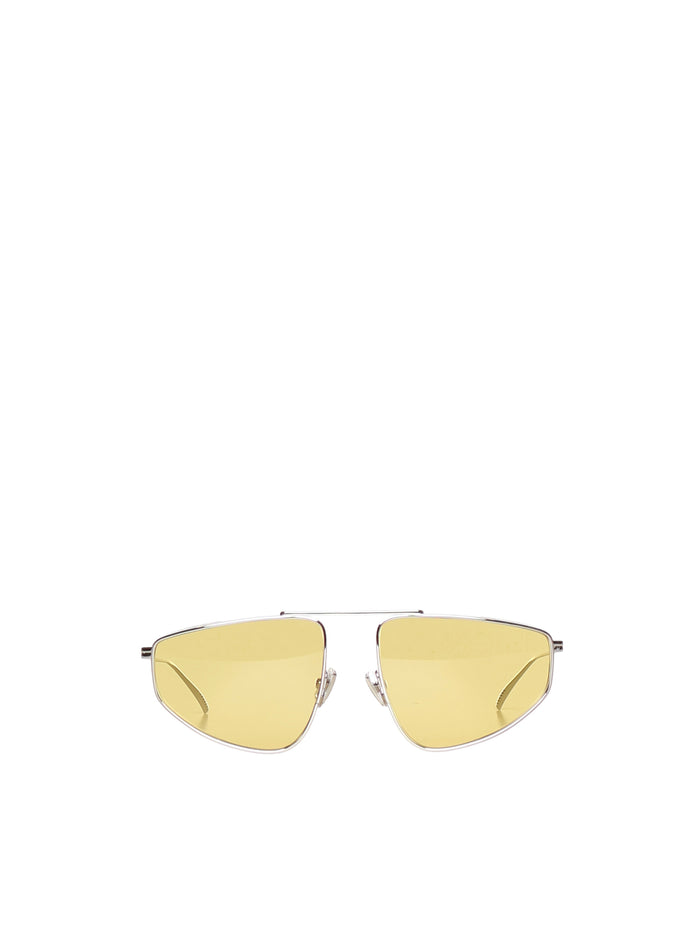 Bottega Veneta Sunglasses Silver/yellow Metal