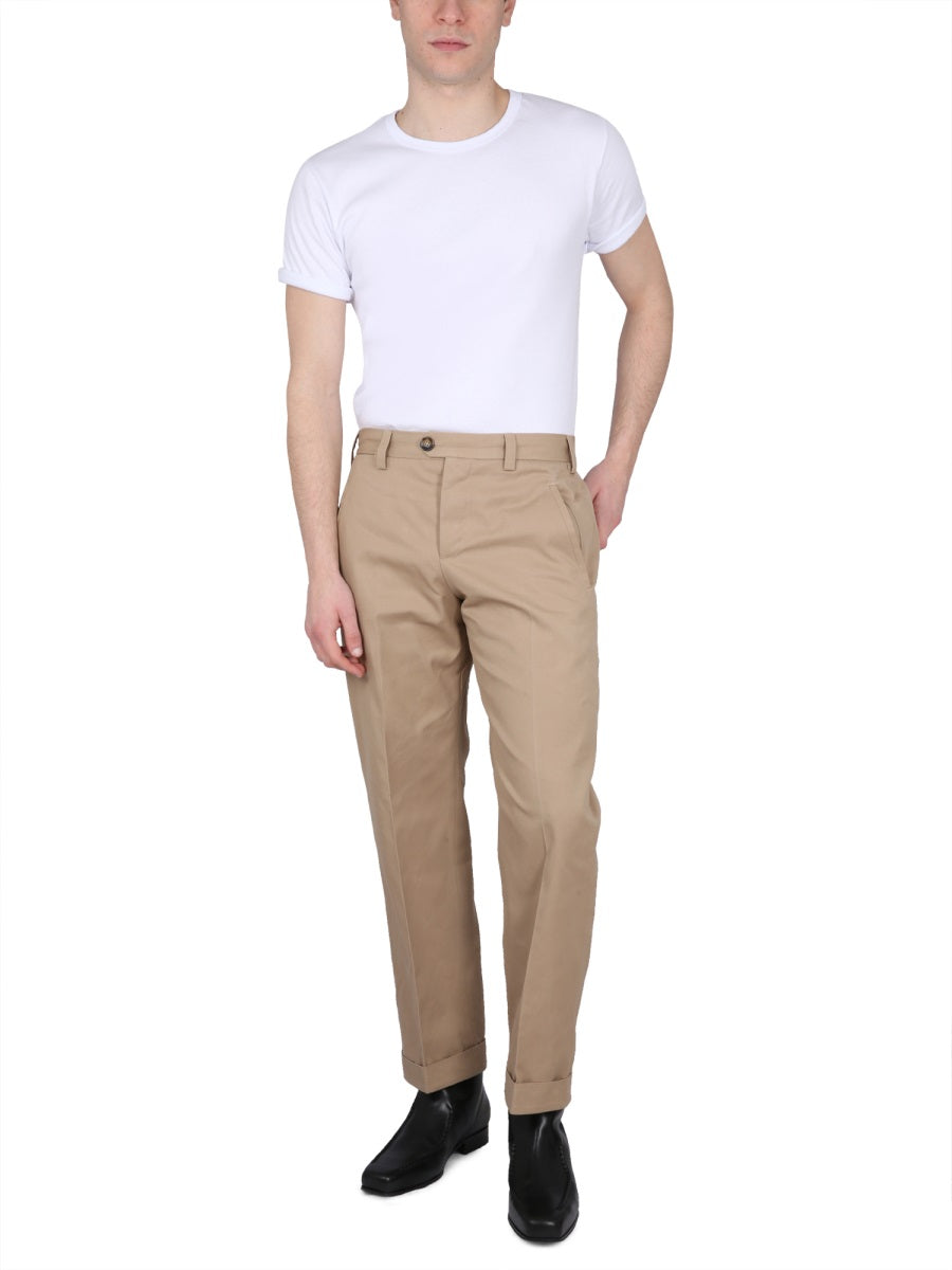 Rewoked Pant Beige Cotton Trousers
