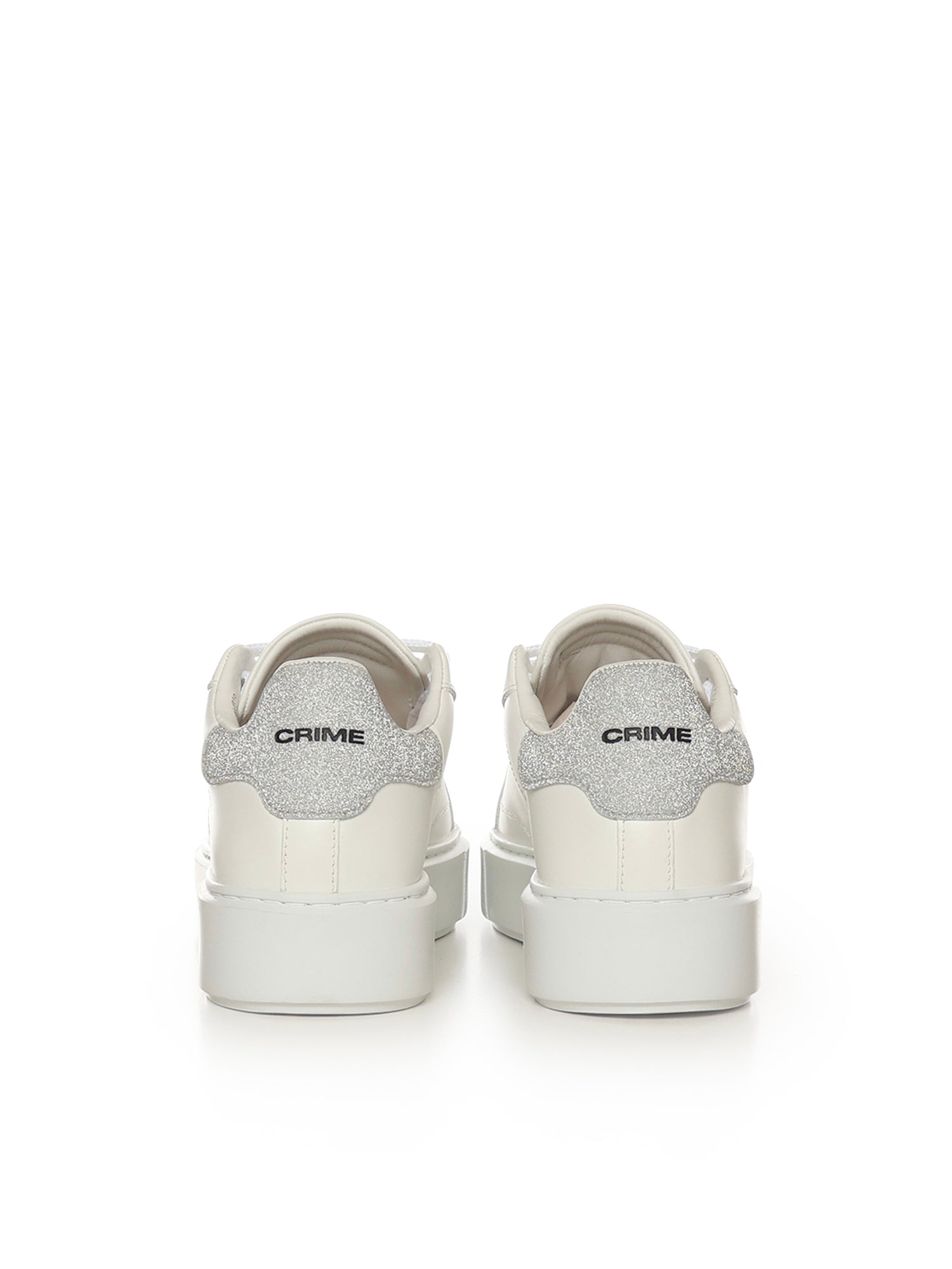 Crime London Sneakers White Leather Fabric