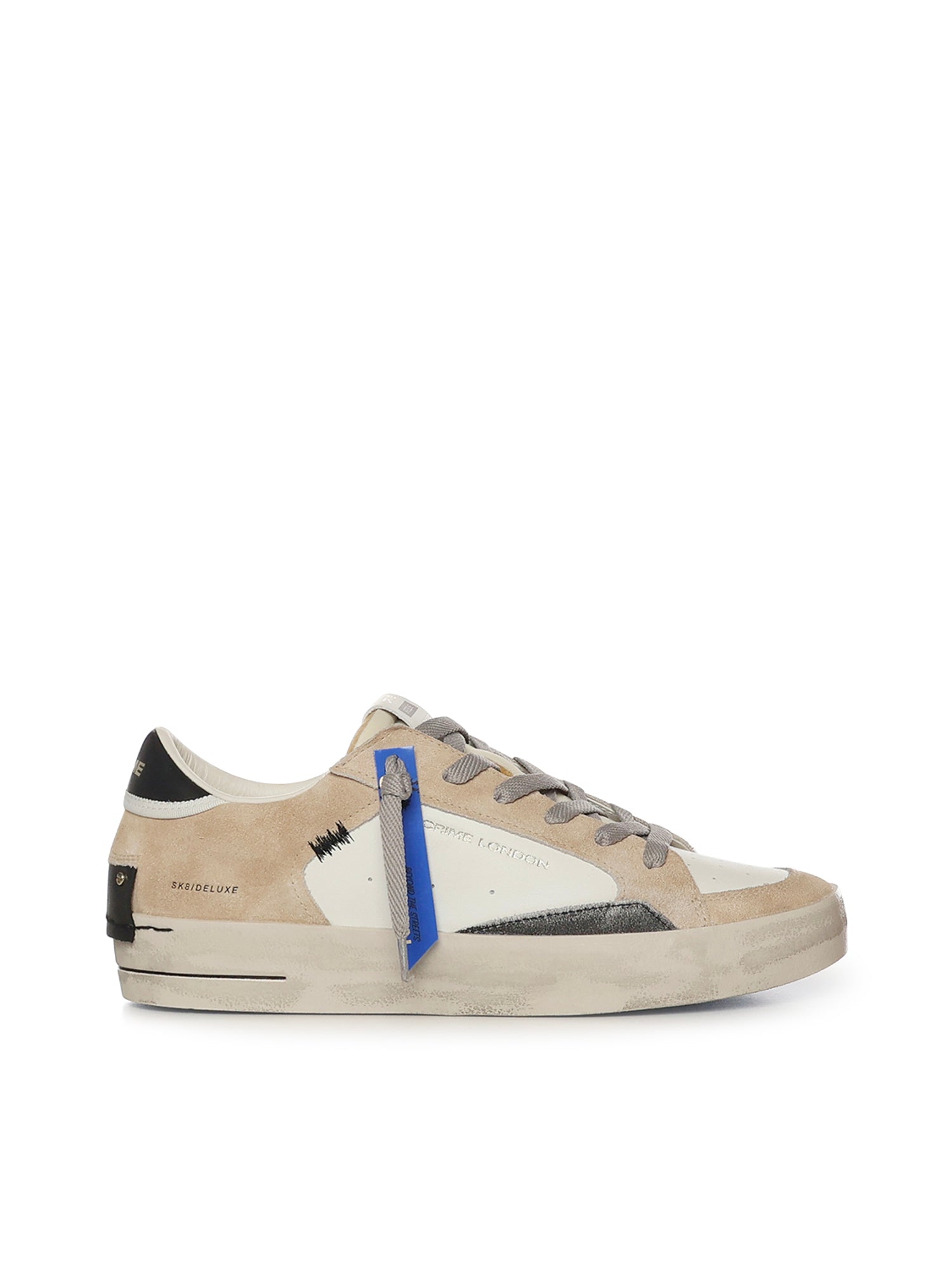 Crime London Sneakers Beige Leather Fabric