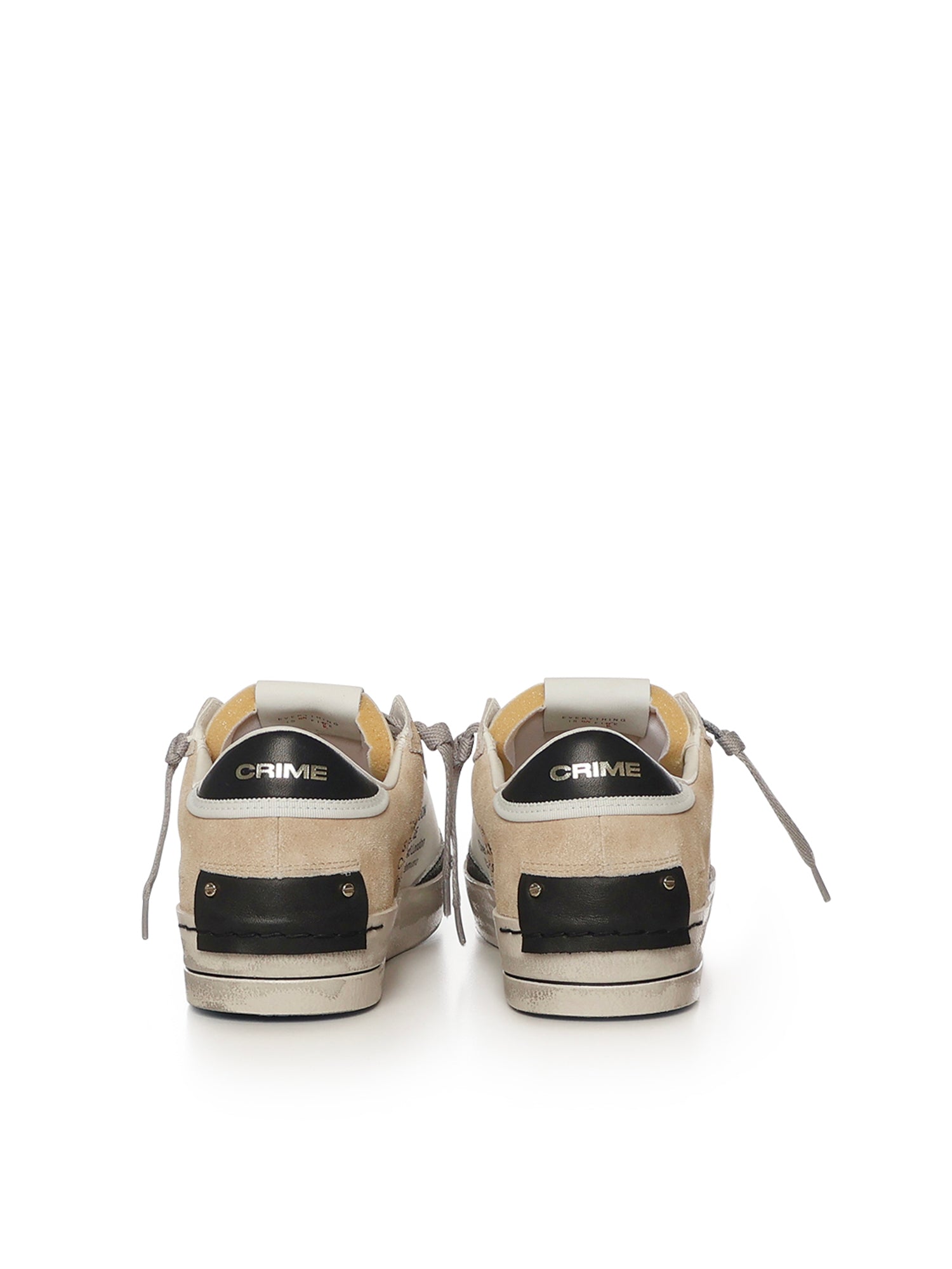 Crime London Sneakers Beige Leather Fabric