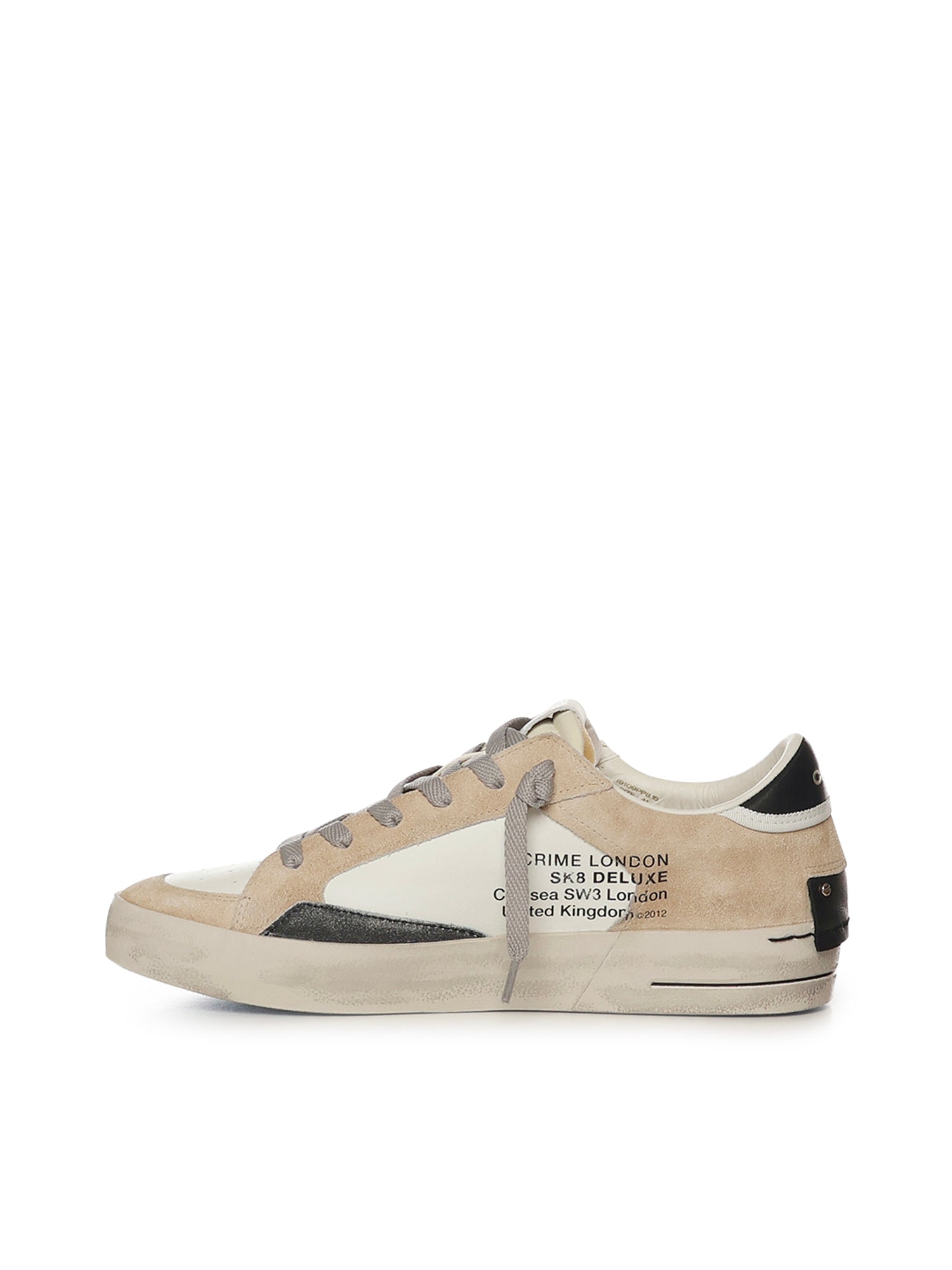 Crime London Sneakers Beige Leather Fabric