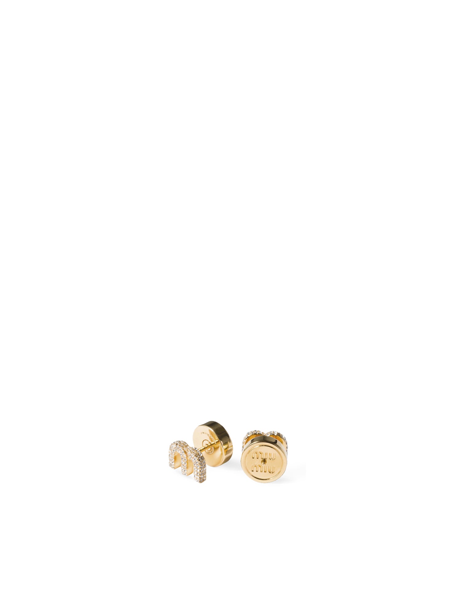 Miu Bijoux Gold/crystal Brass