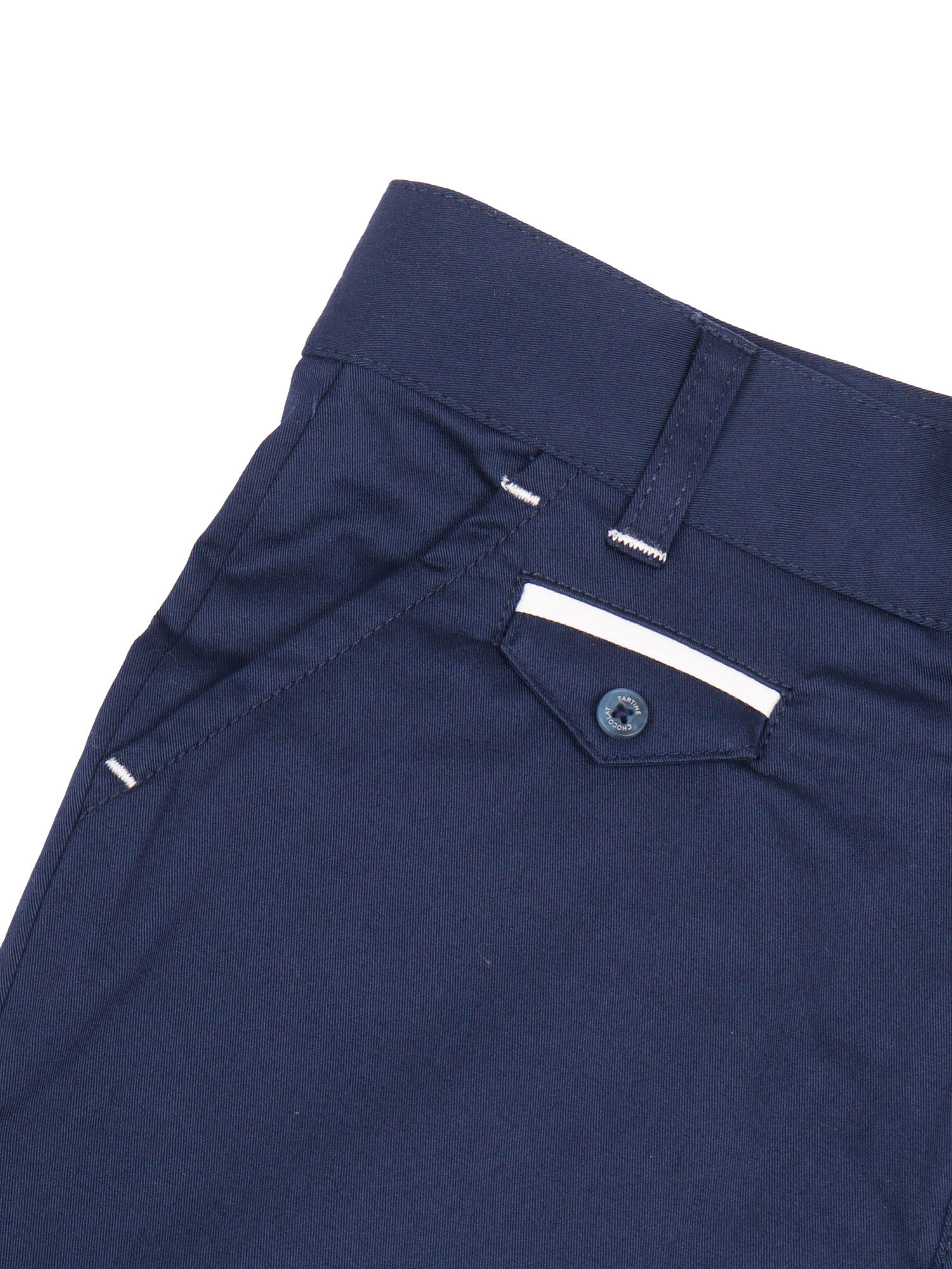 Pantalone Elegante Blue Cotton Elastane Pant