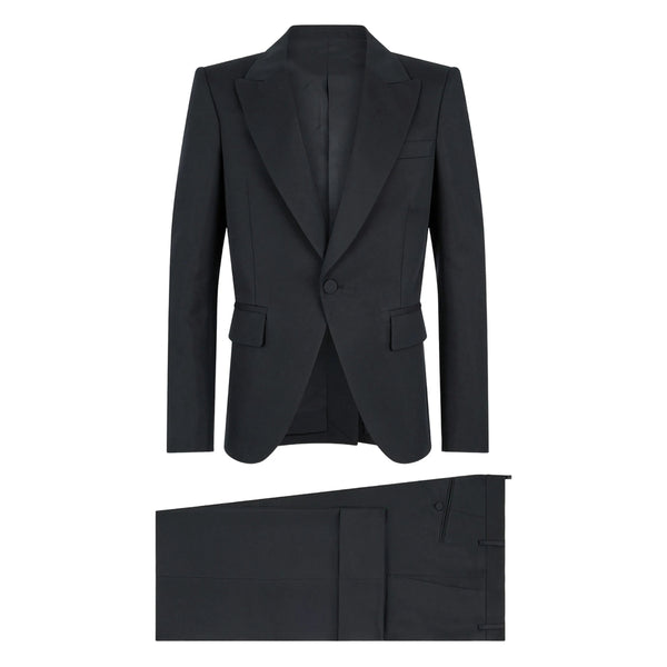 Suit Black Silk And Cotton Suits
