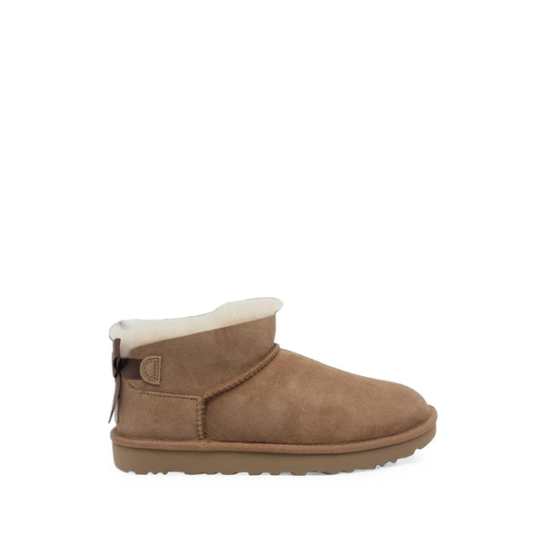 Boots Ultra Mini Brown Suede Sheepskin