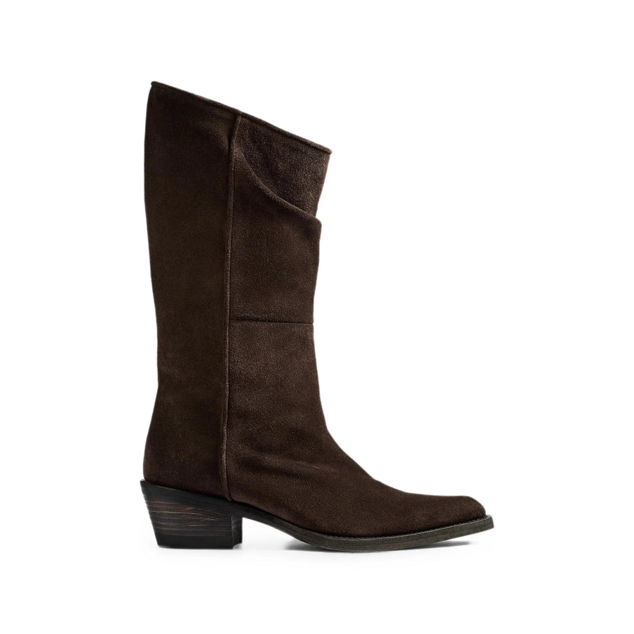 Boots Snip-Toe Brown Suede
