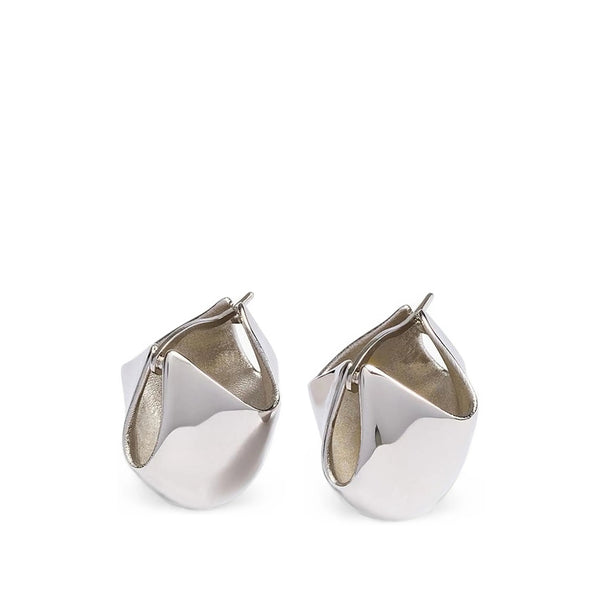 Stud Earrings Silver Palladium-plated Brass