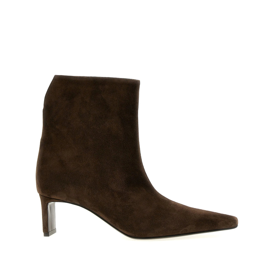 Ankle Boots Calf Suede Brown