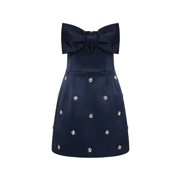 Dress Blue Satin : Polyester Cocktail & Party