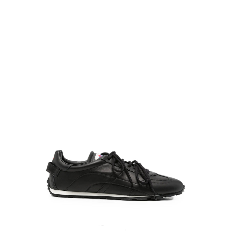 Black Leather Sneaker Calf Trainers