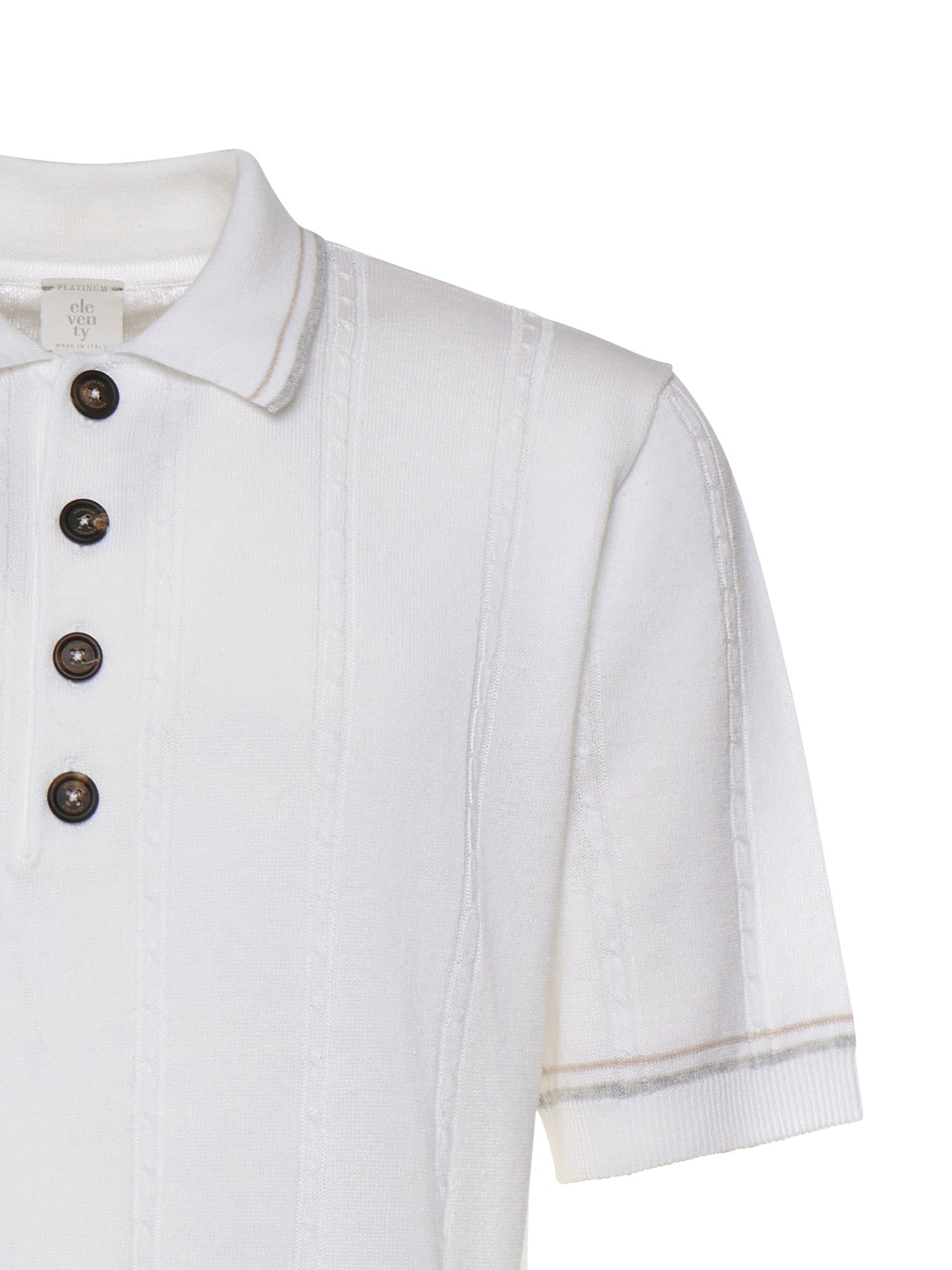 Eleventy T-shirts and Polos White, Light Gray, Sand Linen